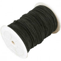 Kunstwildlederband,  3 mm, Schwarz, 100m [HOB-51523]