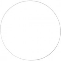 Ring aus Metalldraht, Kreis, D: 30 cm, Stärke: 3 mm, Weiß, 5Stck. [HOB-52413]