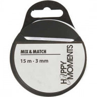 Satinband, Weiß, B 3 mm, 15m [HOB-524501]