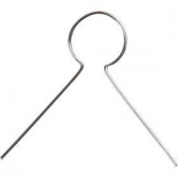 Aufhänger, L 22 mm, Lochgröße 8 mm, Versilbert, 50Stck. [HOB-603630]