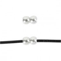 Schmuckverschluss, L 10 mm, B 6 mm, Versilbert, 1Stck, Lochgröße 2,1 mm [HOB-61160]