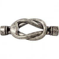 Schlaufenverschluss, Größe 18x45 mm, Lochgröße 4,5 mm, Antiksilber, 1Stck [HOB-61356]