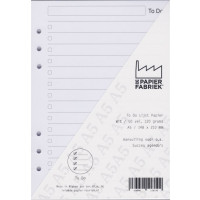 Kalender Füllung A5 Weiß To Do Lists, 6 Ringe (1 St.) [BOP-A5TDW]
