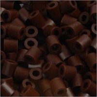 Bügelperlen, Größe 5x5 mm, Lochgröße 2,5 mm, Braun (3), medium, 1100Stck. [HOB-751030]