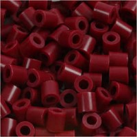 Bügelperlen, Größe 5x5 mm, Lochgröße 2,5 mm, Weinrot (4), medium, 1100Stck. [HOB-751040]