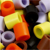 Bügelperlen, Größe 10x10 mm, Lochgröße 5,5 mm, Herbst-mix, Jumbo, 1000sort. [HOB-753530]