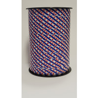 Kräuselband Herze Rot, Weiß und Blau 10mm x 225 meter (1 Rolle) [HV-FRH10]