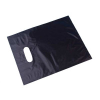 Polytragetaschen Schwarz 20x25cm PE 20 Mikron (100 Stück) [H810BK3]