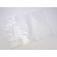 Polytragetaschen Frost 20,3x25,4cm extra starke Griffe - PE 45 Mikron (50 Stück) [H810FT4]