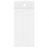 Druckverschlussbeutel mit Hangloch 10x20,5cm Kristallklar PP 50 Mikron (100 Stück) [ZR48]