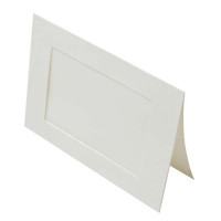 Glückwunschkarten mit Rahmen Natur 8x12cm rechteckiges Schnitt - Außengröße für 10x15 Druck 240g 13x17,8cm (25 Stück) [PJ01111]