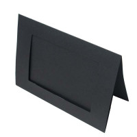 Glückwunschkarten Schwarz mit 8x12 rechteckiger Schnitt - Außengröße für 10x15 Druck 240g 13x17,8cm (25 Stück) [PJ02111]