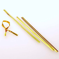 Verschluss-Streifen 10,2x0,4cm Gold metallisch Kunststoff (1.000 Stück) [TT4MG]