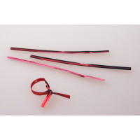 Verschluss-Streifen 10,2x0,4cm Rot metallisch Kunststoff (1.000 Stück) [TT4MR]