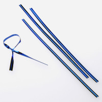 Verschluss-Streifen 10,2x0,4cm Blau metallisch Kunststoff (1.000 Stück) [TT4MB]