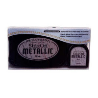 Stempelkissen Stazon + Nachfüllung metallisch Silber (1 St.) [SZ-000-192]
