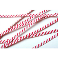 Verschluss-Streifen 15,2x0,4cm Papier Weiß/Rot gestreift (1.000 Stück) [TT6WRS]