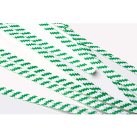 Verschluss-Streifen 15,2x0,4cm Papier Weiß/Grün gestreift (1.000 Stück) [TT6WGS]