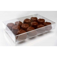 Klarsichtschachteln für Pralinen 10,5x2,5x15,6cm mit Einsatz (100 Stück) [CNDY167]