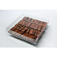 Klarsichtschachteln für Pralinen 14,3x2,5x14,1cm mit Einsatz (100 Stück) [CNDY48]