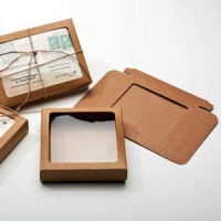 Pappschachteln 12,4x2,2x16,8cm mit loser Kunststoff Fenster (25 Stück) [WKRS267]