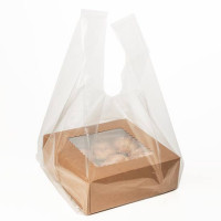 Polytragetaschen Transparent 25,4x22,9x52,1cm (100 Stück) [CHB1]