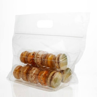 Polytragetaschen für 15 Macarons inkl. Einsatz (100 Stück) [MBG6]