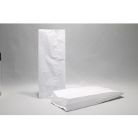 Papierbeutel Weiß 11x4x21cm mit Seitenfalten | Inhalt 0,5kg Zellulose 35grs (100 Stück) [PAV1111]