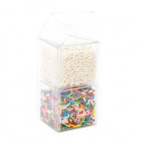 Klarsichtschachteln set - 2 Schachteln - 4,1x4,1x7,9cm (25 Stück) [NBS7]