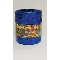Kräuselband Raffia Metal Blau 200 meter (1 Rolle) [HV-RAM200BL]