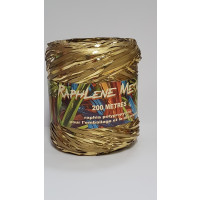 Kräuselband Raffia Metal Gold 200 meter (1 Rolle) [HV-RAM200GO]