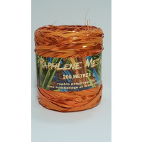 Kräuselband Raffia Metal Orange 200 meter (1 Rolle) [HV-RAM200OR]
