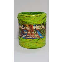 Kräuselband Raffia Metal Lindgrün 200 meter (1 Rolle) [HV-RAM200LGR]