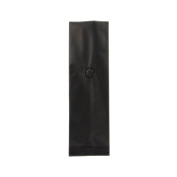 Kaffeebeutel Mattschwarz mit Ventil 8x6x26cm 285 Gramm (50 Stück) [SGC1BM]
