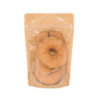 Standbodenbeutel Transparent/Kraft 13x8x20,5cm | 113 Gramm (100 Stück) [ZBGKC3]