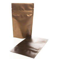 Wiederverschließbare Stehbeutel Bronze Metallissiert 17,1 x 7,9 x 28,6cm (1595ml) (100 Stück) [ZBGM4BZ]
