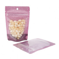Standbodenbeutel Reispapier Transparent/Purple 10,2x6x15,2cm | 57 Gramm (100 Stück) [ZBGR2HP]