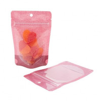 Standbodenbeutel Reispapier Rosa 10,2x6x15,2cm | 57 Gramm (100 Stück) [ZBGR2HR]