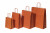 Papiertragetaschen Orange 18+8x22cm Kraft 90 Gramm (50 Stück) [PAM1822OR]