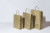 Papiertragetaschen Gold 26+12x35cm Kraft 90 Gramm (50 Stück) [PAM2635GO]