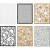 Block aus Karton mit Spitzen-Muster, A6 104x146 mm,  200 g, Grau, Weiß, Natur, Schwarz, 24Stck. [HOB-21605]