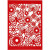 Lace Patterned cardboard, sheet 10.5x15 cm, 200 g, 10 pcs, red [HOB-216913]