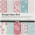 Design Paper Pad, sheet 15.2x15.2 cm, 120 g, 50 sheets, mintgrøn, rose [HOB-225913]
