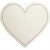 Herz, Creme, Größe 75x69 mm,  120 g, 10Stck. [HOB-23053]