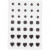 Strasssteine, Größe 6+8+10 mm, Schwarz, rund, quadratisch, herzförmig, 35Stck. [HOB-24379]