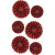 Papier-Rosetten, D: 35+50 mm, Rot mit Glitter, 6Stck. [HOB-24775]