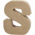 Buchstabe, klein, S, H 10 cm, Stärke: 1,7 cm, 1Stck, B 8 cm [HOB-26657]