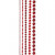 Halbperlen, Größe 2-8 mm, Rot, 140sort. [HOB-28319]