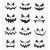 Fancy Sticker, Blatt 15x16,5 cm, Halloween - kleine Gesichter, 1Bl. [HOB-28976]