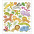 Sticker, Blatt 15x16,5 cm,  30 Stck, Safari-Tiere, 1Bl. [HOB-29077]